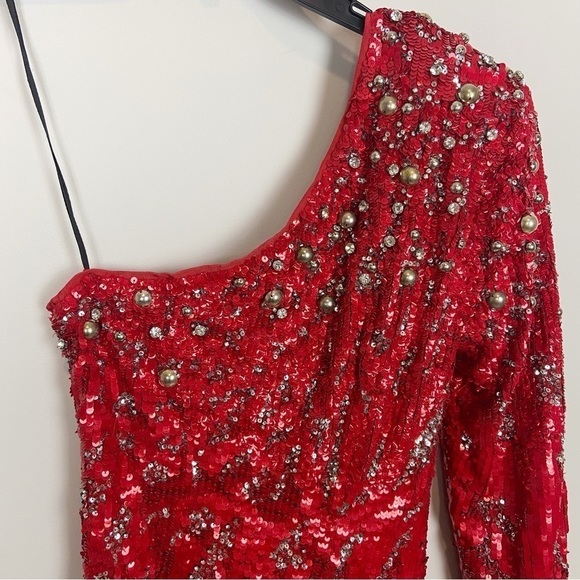Dundas x Revolve Jett Embellished Mini Dress in Red Size S - Picture 9 of 13